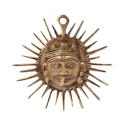 eCraftIndia Smiling Surya Brass Wall